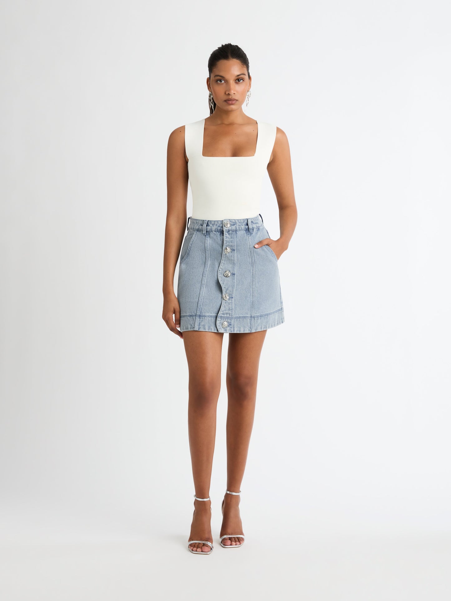 LAINEY DENIM MINI SKIRT