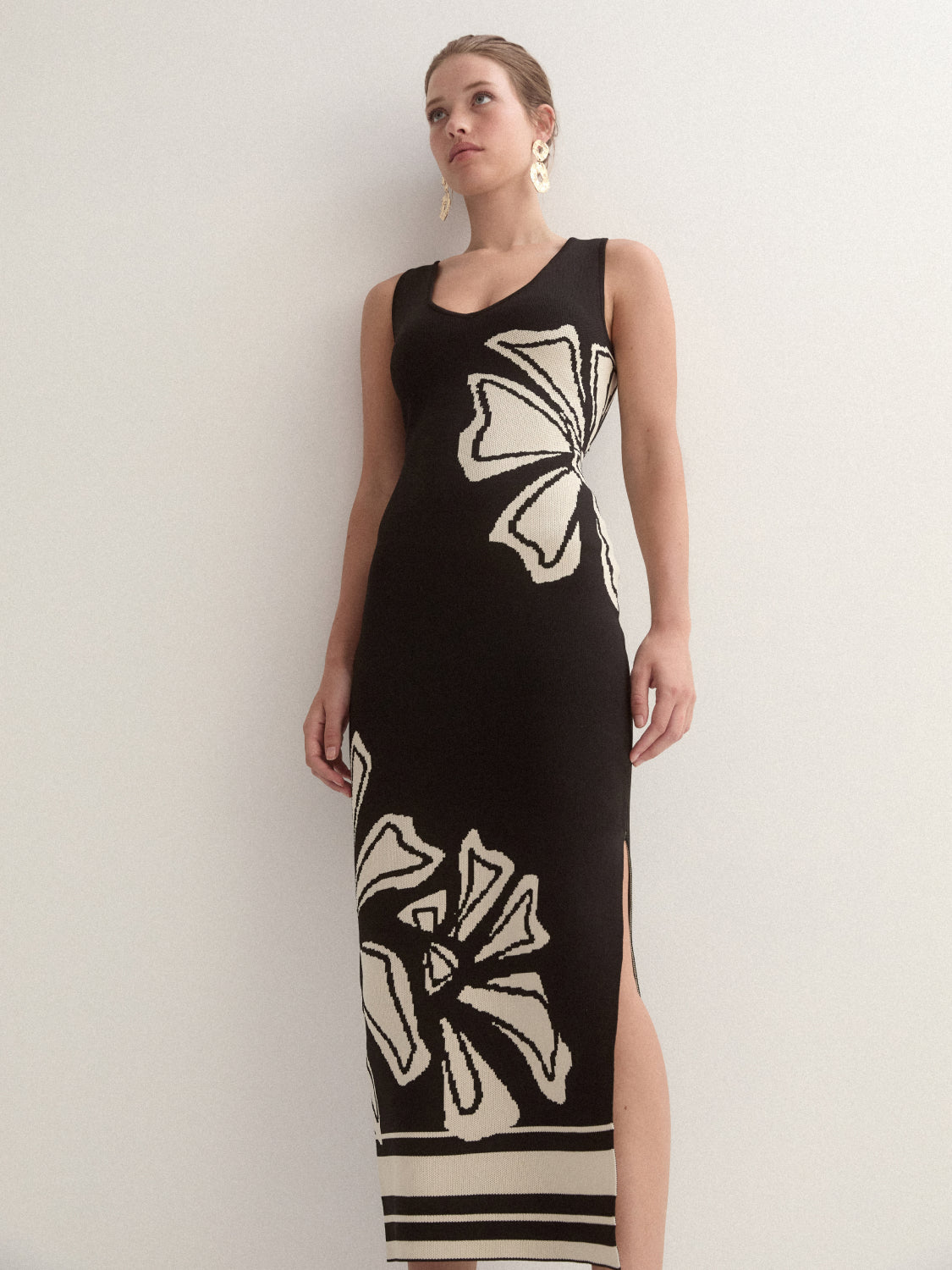 CALYPSO KNIT MIDI DRESS