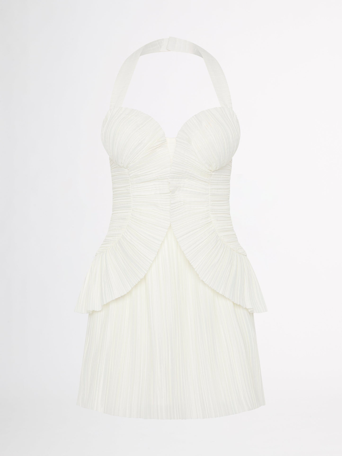 PEYTON PLEATED MINI DRESS