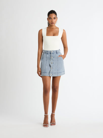 LAINEY DENIM MINI SKIRT