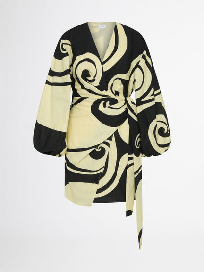 OCEANIC SWIRL MINI DRESS