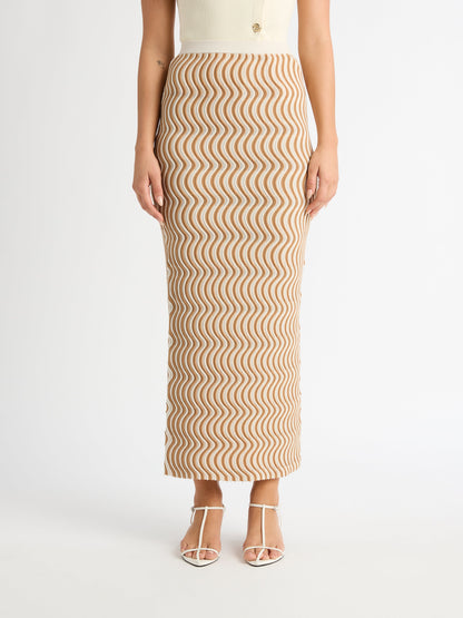 WAVY KNIT SKIRT