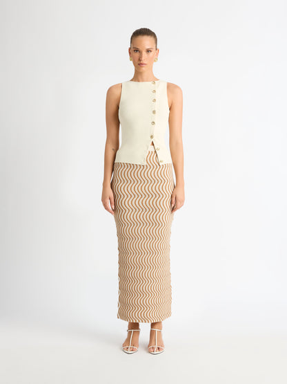 WAVY KNIT SKIRT