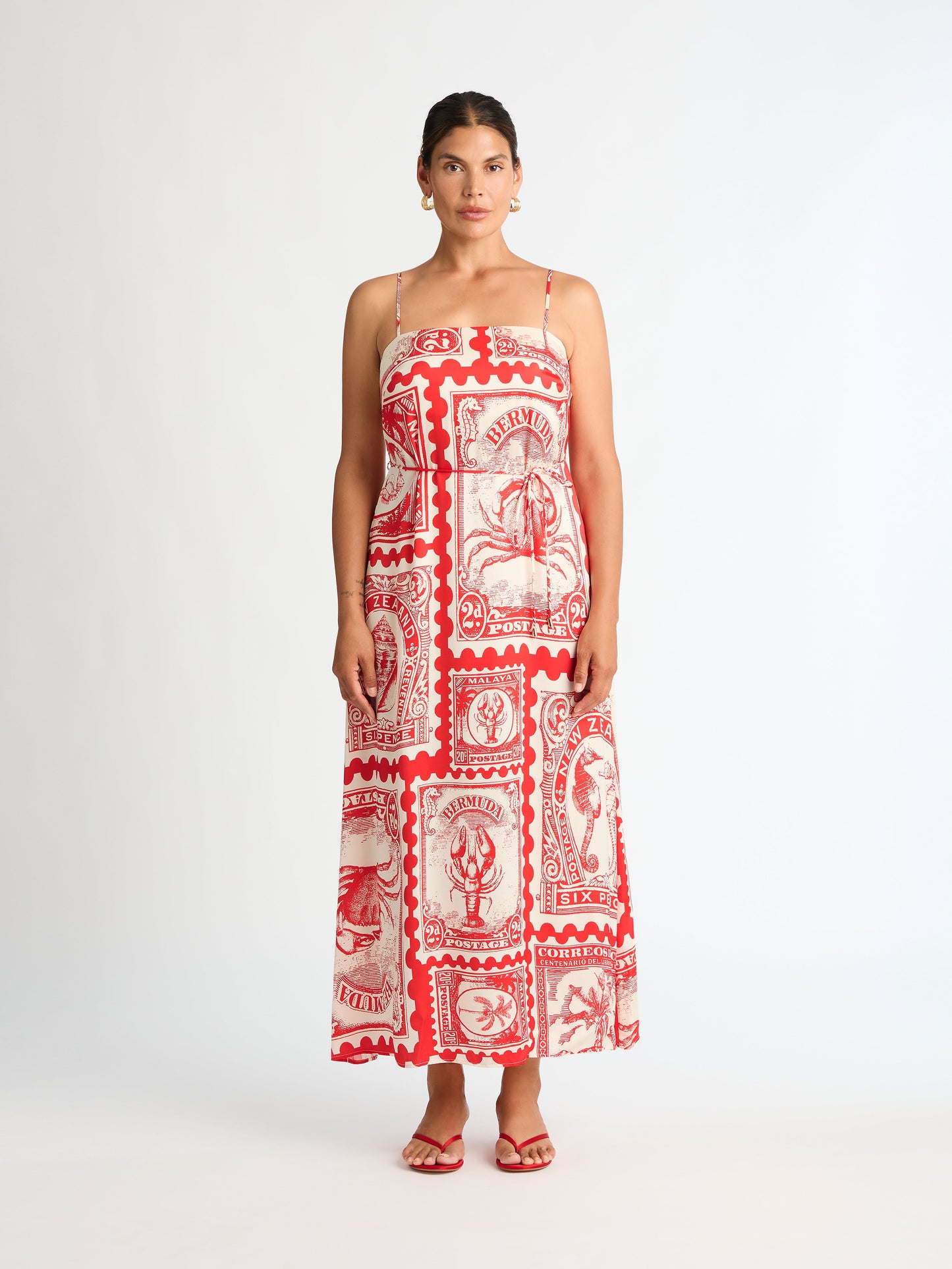 BERMUDA POST COLUMN MAXI DRESS