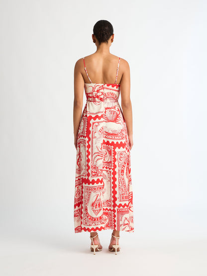 BERMUDA POST COLUMN MAXI DRESS