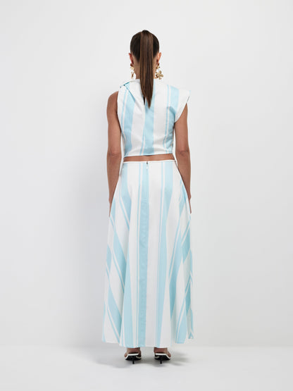 VACATION STRIPE SKIRT