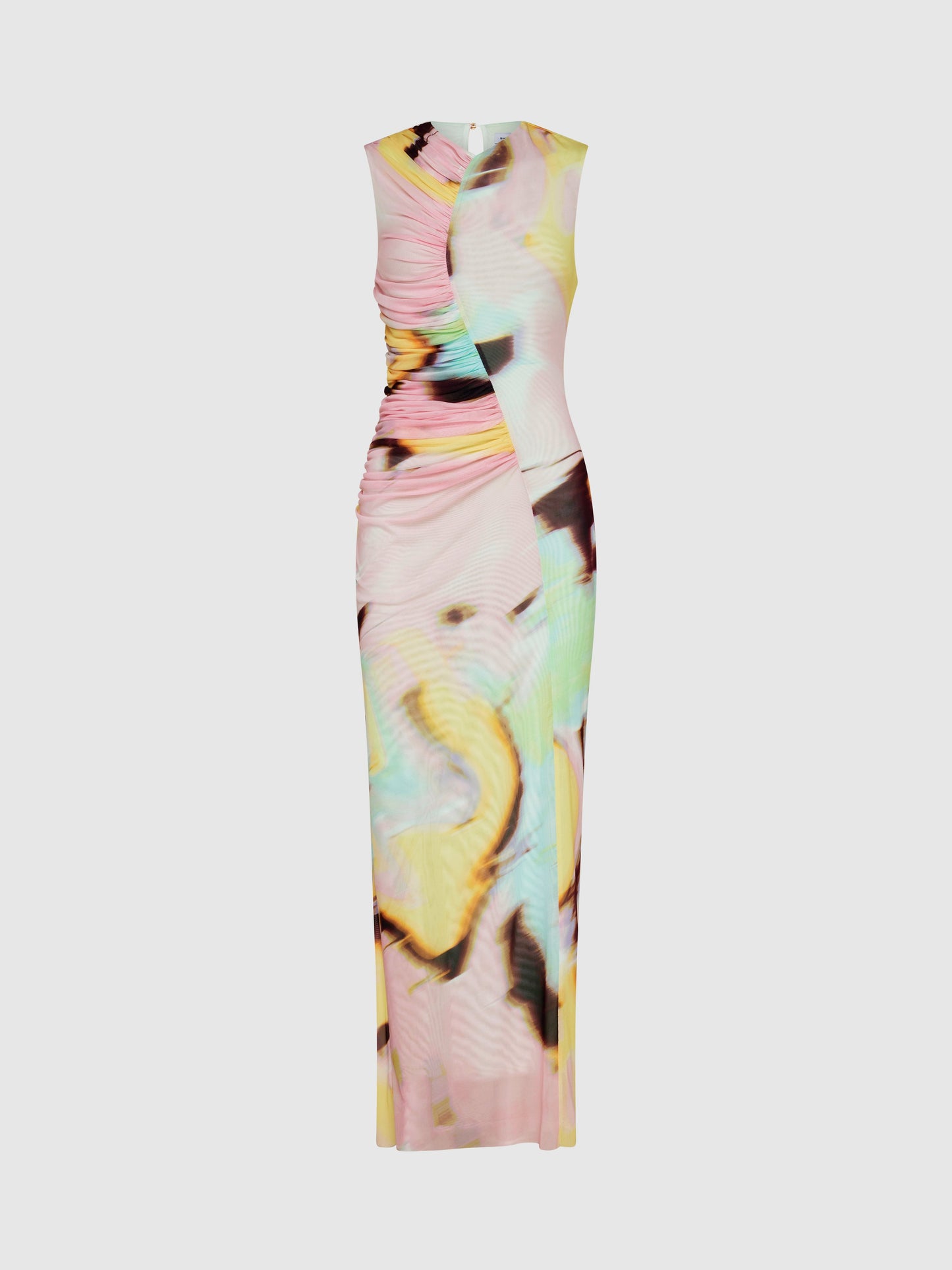 KAIA MESH MIDI DRESS