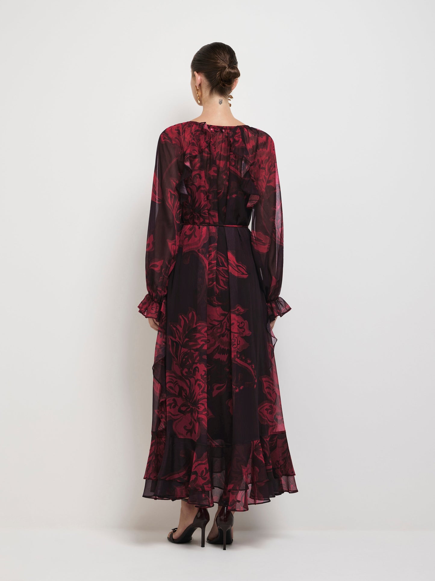 CHINTZ LONG SLEEVE DRESS