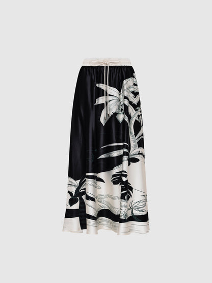 MIDNIGHT PALMS SKIRT