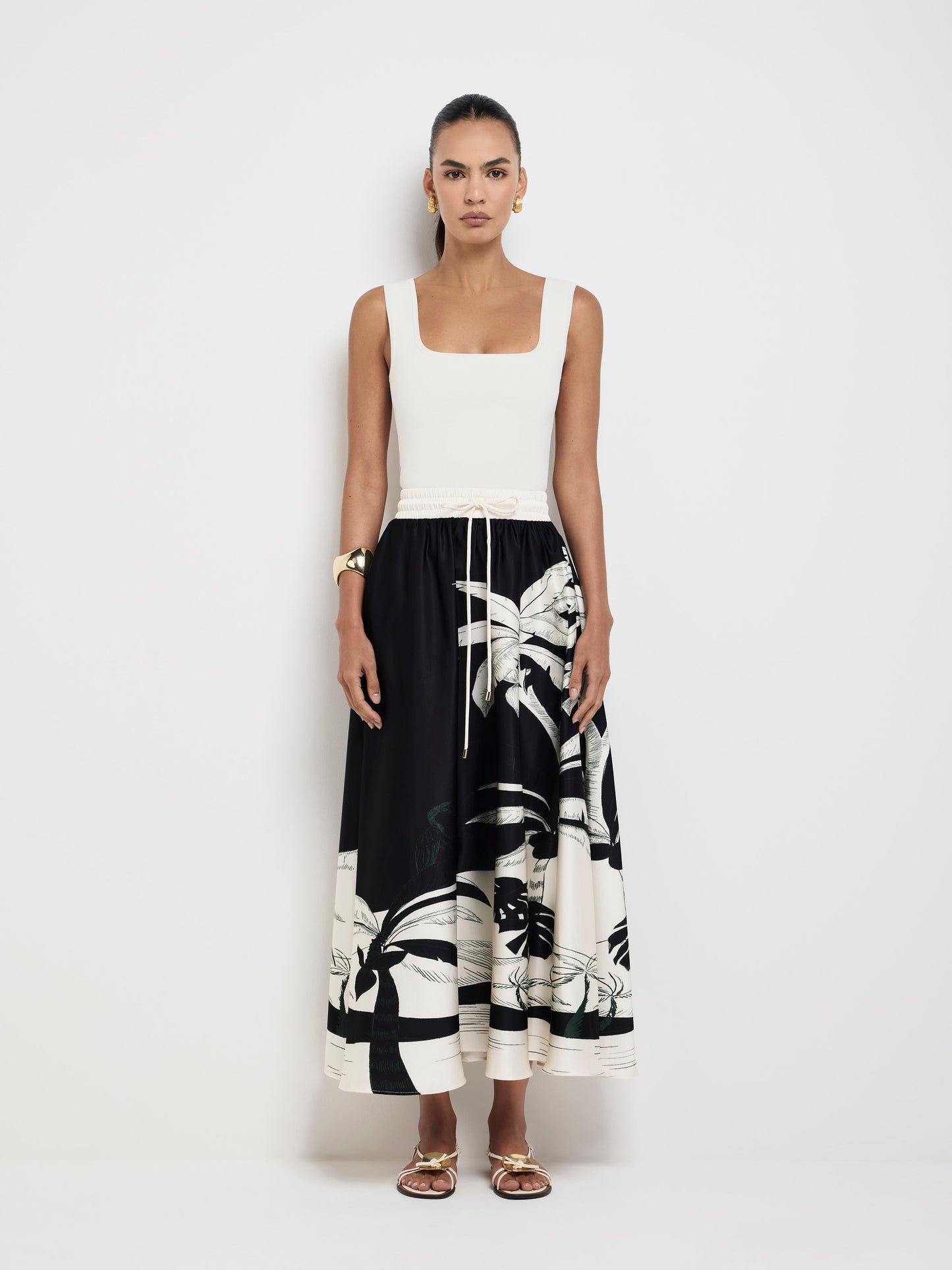 MIDNIGHT PALMS SKIRT