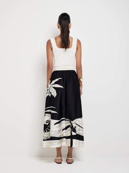 MIDNIGHT PALMS SKIRT