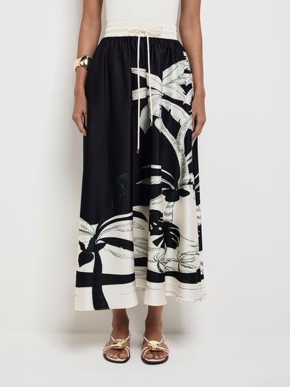 MIDNIGHT PALMS SKIRT