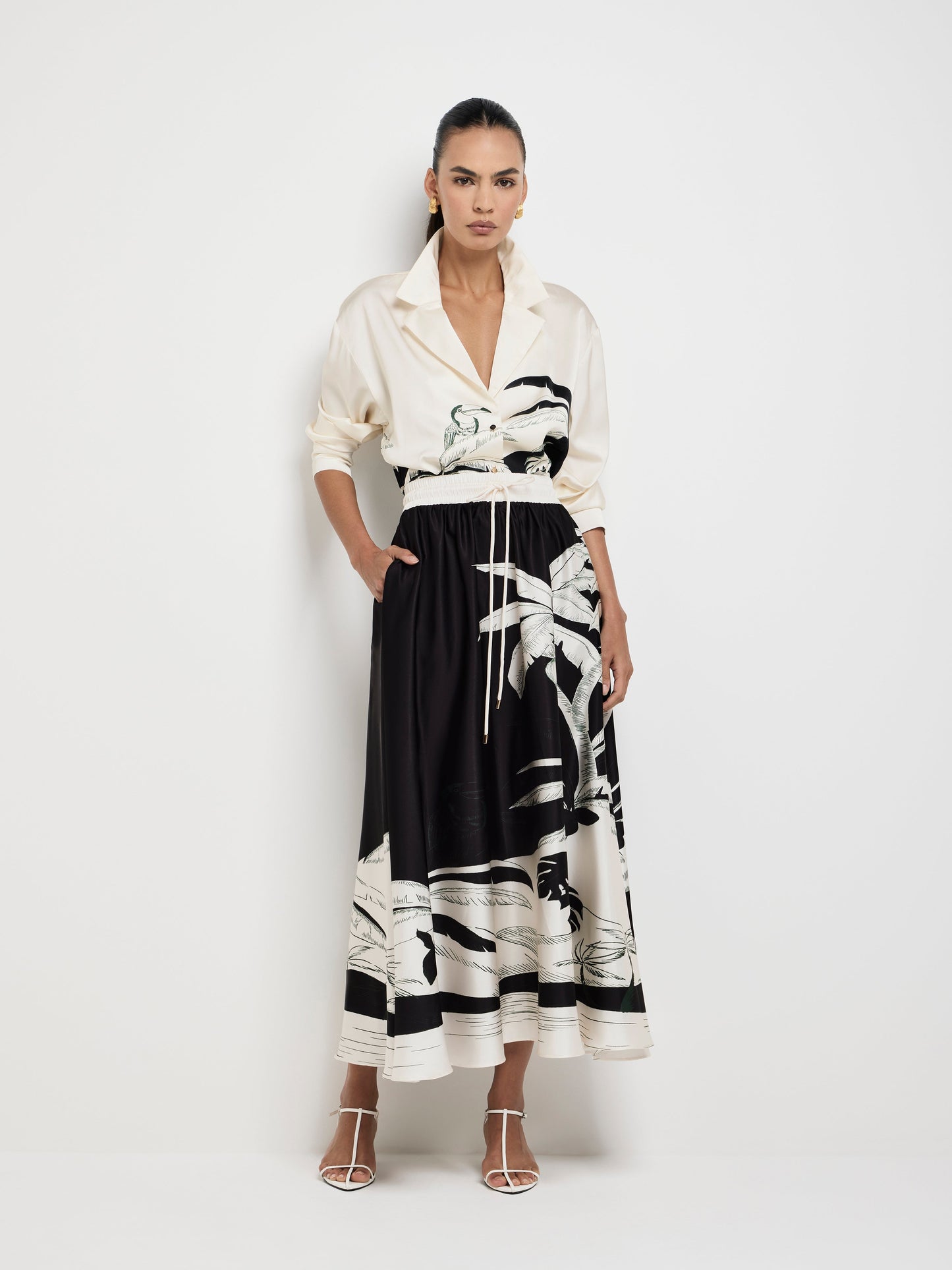 MIDNIGHT PALMS SKIRT