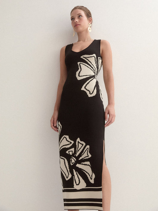 CALYPSO KNIT MIDI DRESS