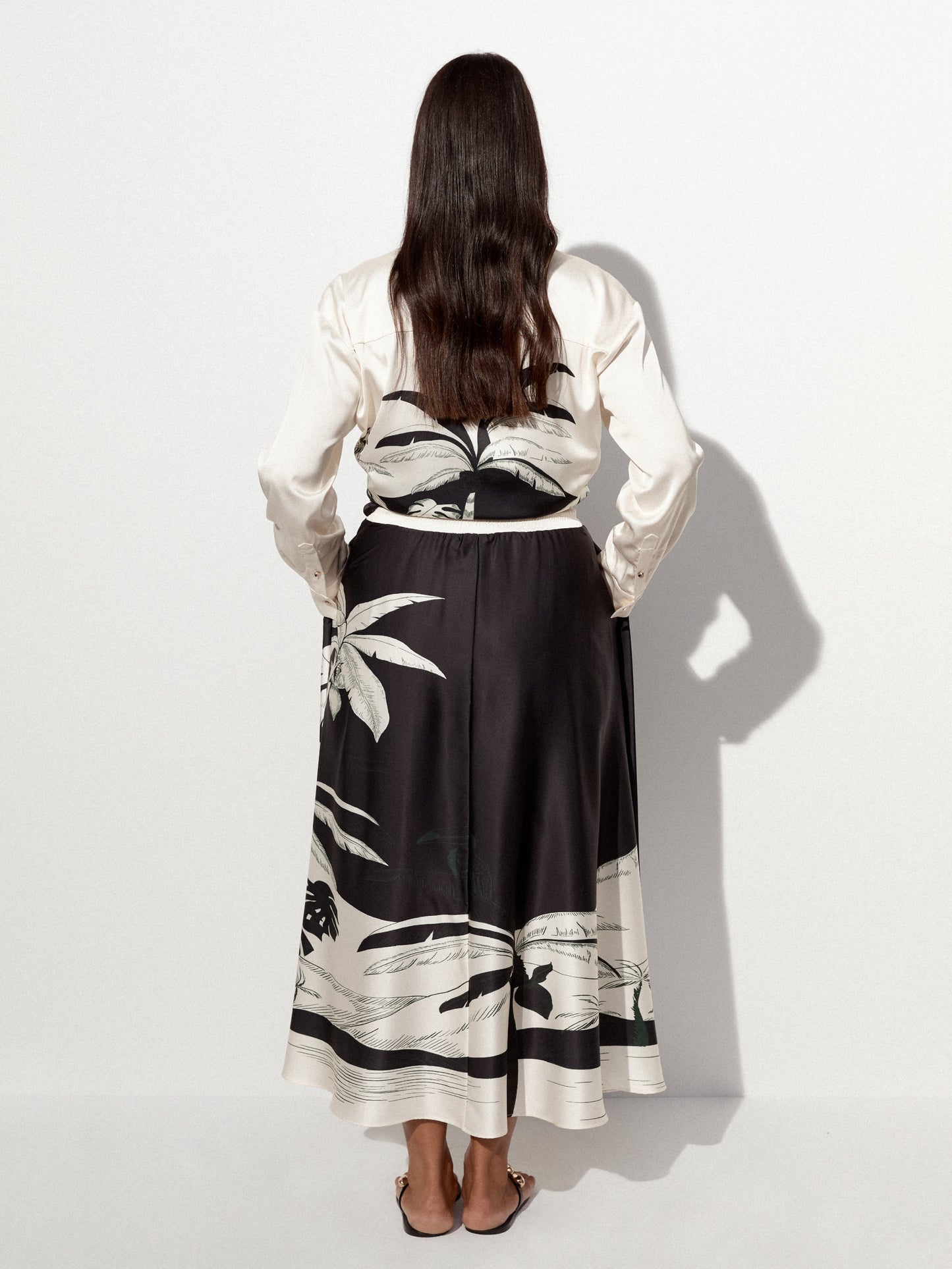 MIDNIGHT PALMS SKIRT