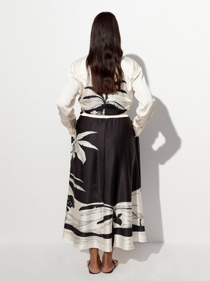 MIDNIGHT PALMS SKIRT