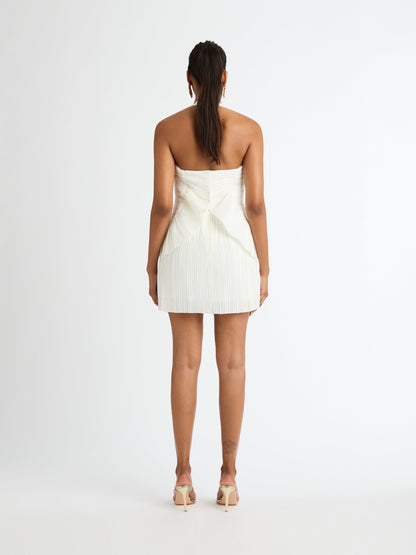 PEYTON PLEATED MINI DRESS