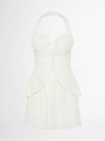 PEYTON PLEATED MINI DRESS