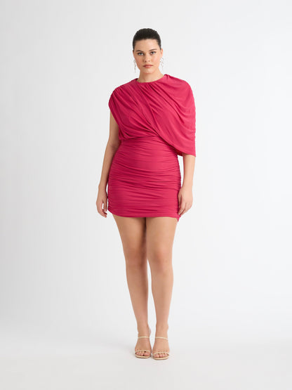 RUCHED MINI DRESS